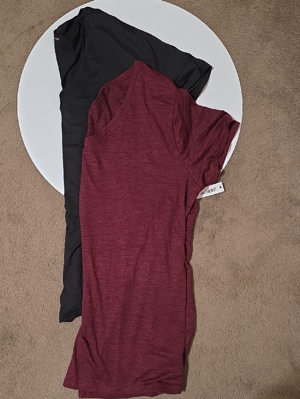 Amazon Essentials Women’s Short Sleeve Tee Set - Black & Burgundy
